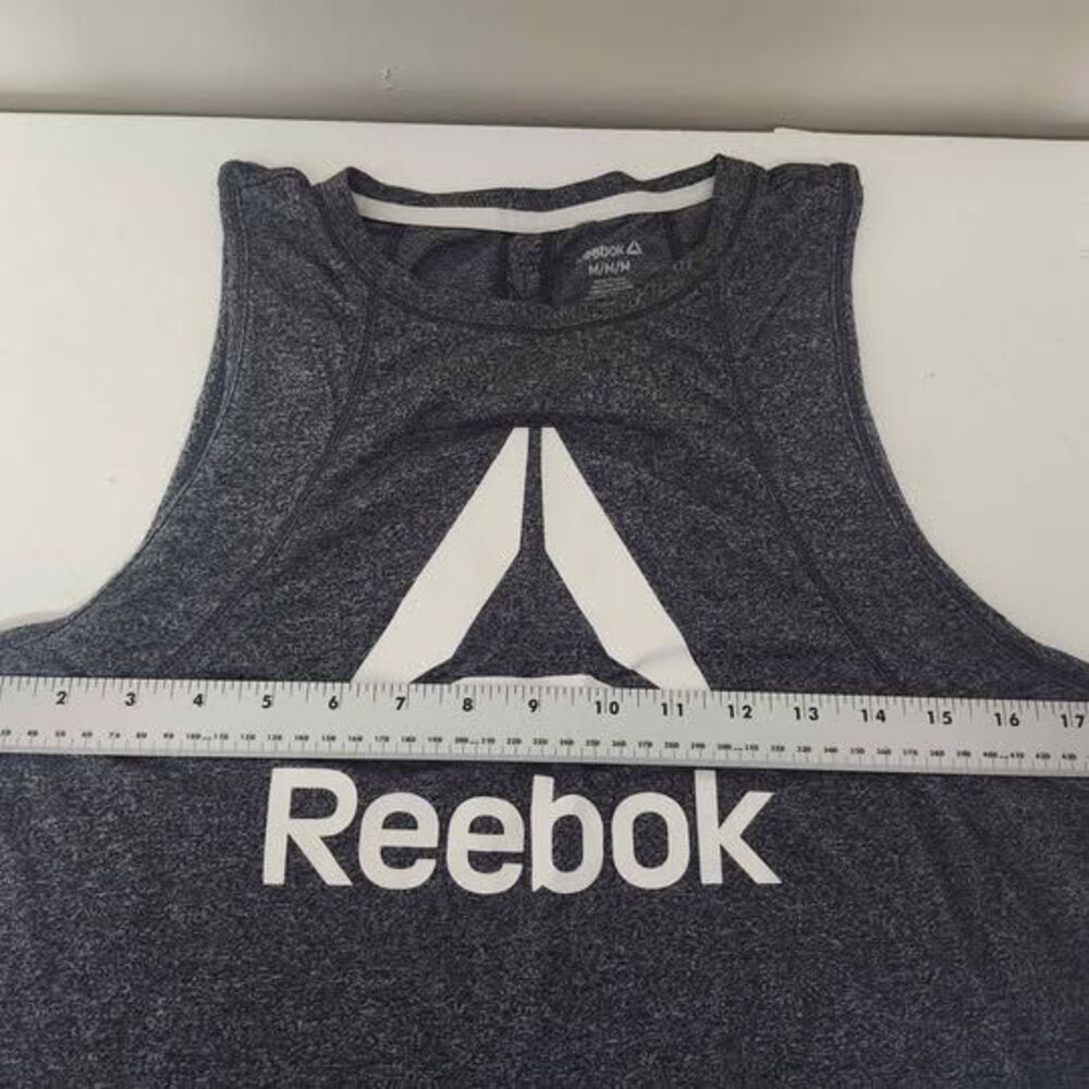 Reebok Grey Activewear Open Back Tank Top Women's Medium - Picture 4 of 4
